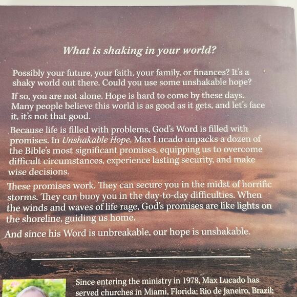 Unshakable Hope by Max Lucado Paperback 2020 Inspirational Christian Living Book - Picture 9 of 10